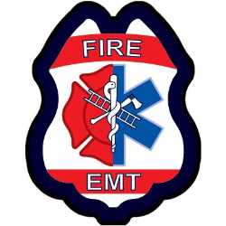 Maltese Cross & Star of Life Clip-On Badge emt clip-on badges, ems clip-on badges, firefighter clip-on badges, promotional badges, give away badges