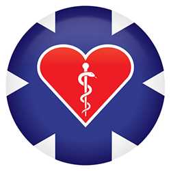 Medical Star Icon w/Heart Button heart, button, buttons, support buttons, Medical Star, medical, star