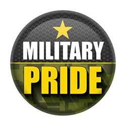 Military Pride Button buttons, support buttons, military, thank you miltary, 