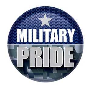 Military Pride Button buttons, support buttons, military, thank you miltary, 