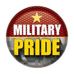 Military Pride Button buttons, support buttons, military, thank you miltary, 