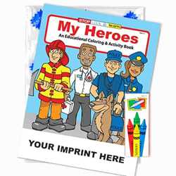 My Heroes Coloring Book Fun Pack - Imprinted Children, educational, coloring, activity, book, safety