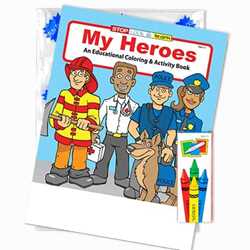 My Heroes Coloring Book Fun Pack - Stock firefighting, fire safety product, fire prevention product, firefighting coloring book, firefighting activity book, fire safety coloring book, fire safety activity book, fire prevention coloring book, fire prevention activity book