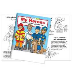 My Heroes Coloring Book - Stock my heroes, coloring book, non-imprinted coloring books, my heroes coloring book, community helper coloring book, fire department kids giveaways, EMS children’s items, police department outreach supplies, safety coloring book, first responder coloring pages, community event handouts