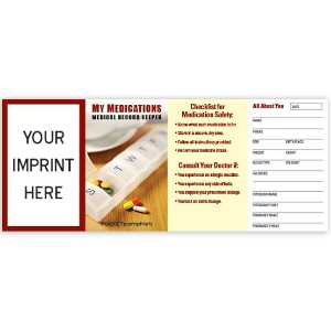 Pocket Pamphlet - My Medication Medical Record Keeper  