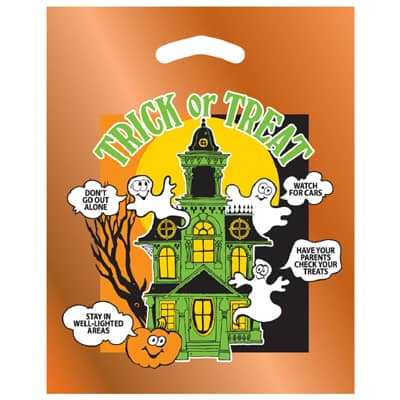 Reflective Ghost with Pumpkins Halloween Bag