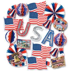Patriotic Decorating Kit patriotic decorating kit, red white blue décor, fire department event supplies, EMS community outreach, police department giveaways, kids event decorations, Fourth of July décor, Memorial Day event supplies, public-education event décor