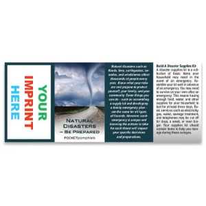 Pocket Pamphlet - Natural Disasters Prepare, Natural Disasters, Pocket Pamphlet