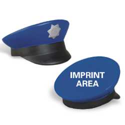Police Hat Stress Reliever  Police, safety product, educational, stress reliever, police hat, police hat stress reliever, imprinted, imprinted police hat, police hat stress reliever, police stress toy, law enforcement giveaways, Night Out items, police community outreach, police promotional products, stress ball police hat, public safety education materials, police department handouts, police logo promotional items