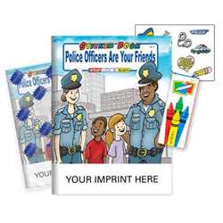 Police Officers Are Your Friends Sticker Book Fun Pack - Imprinted police safety, police outreach, police friends, fun packs, sticker books, promotional books, kids
