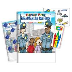 Police Officers Are Your Friends Sticker Book Fun Pack - Stock police safety, police fun packs, sticker books, promotional books, promotional sticker books
