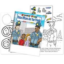 Police Officers Are Your Friends Sticker Book - Stock police department, police coloring book, police activity book, police are friends, police safety, community outreach