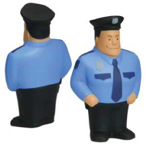 Policeman Stress Reliever Police, safety product, educational, stress reliever, policeman stress reliever, imprinted, imprinted policeman, policeman stress reliever, police stress toy, police promotional items, police department giveaways, national night out giveaways, community policing promo items, safety education giveaways, customizable police promo, police outreach items, stress reliever toy police
