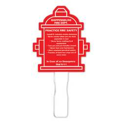 Practice Fire Safety - Hydrant Shaped Fan fire safety fan, hydrant shaped fan, fire department giveaways, police community outreach items, EMS promotional products, kids fire safety handouts, fire prevention week items