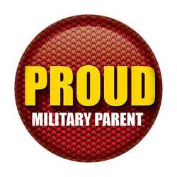 Proud Military Parent Button buttons, support buttons, military, thank you miltary, 