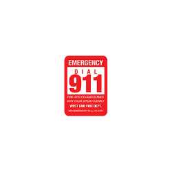 Rectangular Custom Telephone Sticker 