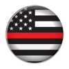 Red Stripe - Fire & Rescue Button thin red line, thin red line button, buttons, support buttons, fire rescue button, red stripe fire button, fire department kids giveaways, EMS outreach items, police department community handouts, children’s fire safety items, event buttons for kids, community safety promotional items
