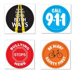 Safety Fun Stickers - Design 4 Police, safety product, educational, safety fun stickers, assorted, assorted design stickers, stickers, police stickers, custom assorted stickers, custom design