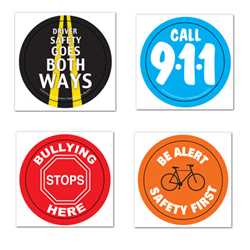 Safety Fun Stickers - Design 4 Police, safety product, educational, safety fun stickers, assorted, assorted design stickers, stickers, police stickers, custom assorted stickers, custom design