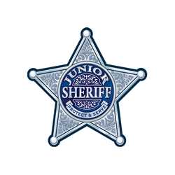 Silver 5-Point Sheriff Sticker Badge Police, safety product, educational, sticker police badge, police officer badge, stock badge, stock police badge, stock sticker badge, stock silver badge, junior sheriff badge, sheriff badge, 