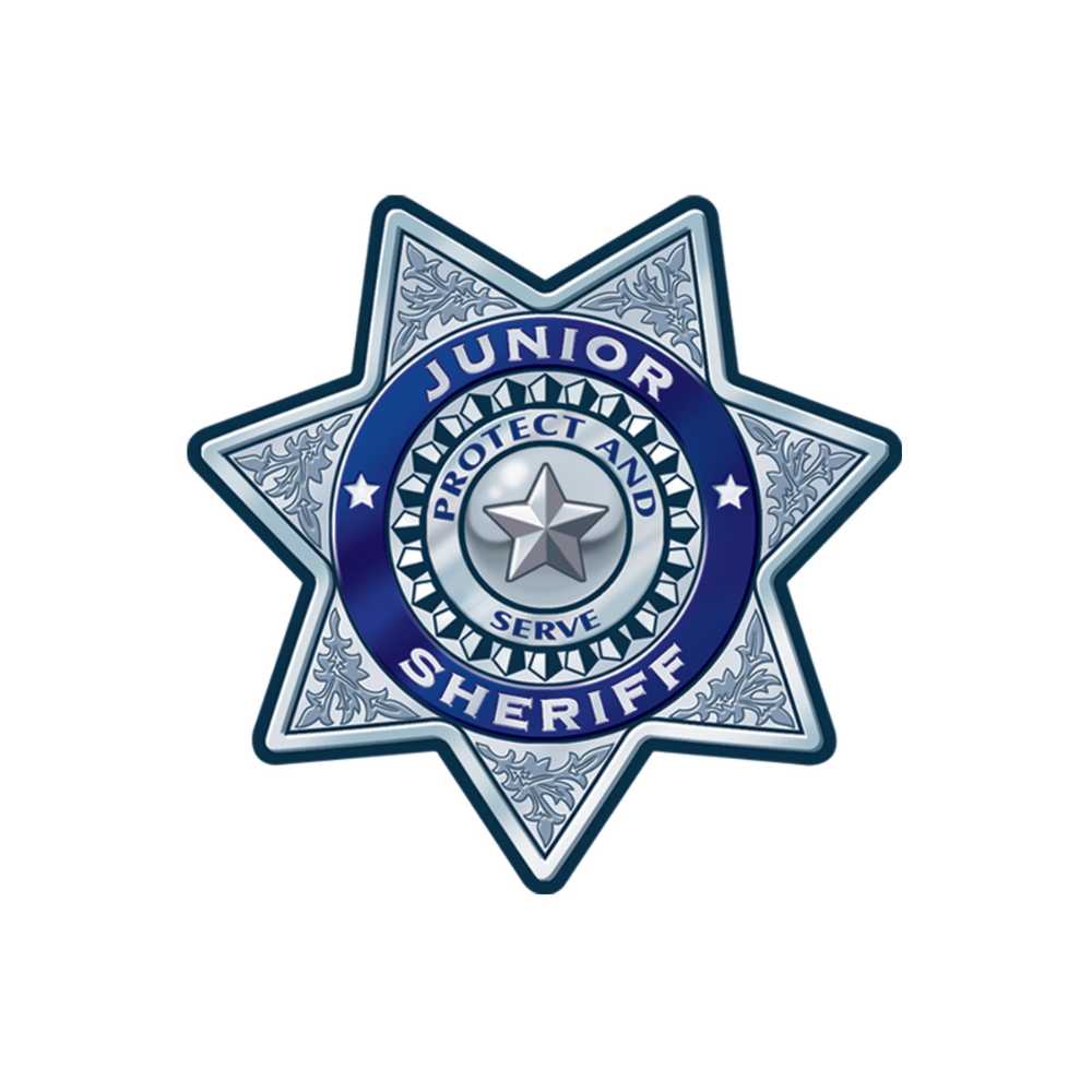 Silver 7-Point Sheriff Sticker Badge Silver 7-Point Sheriff Sticker Badge