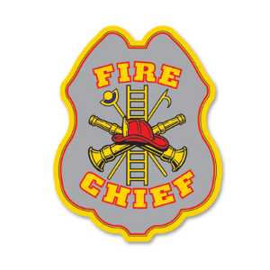 Silver Fire Chief Sticker Badge firefighting, fire safety product, fire prevention, plastic fire badge, firefighting badge