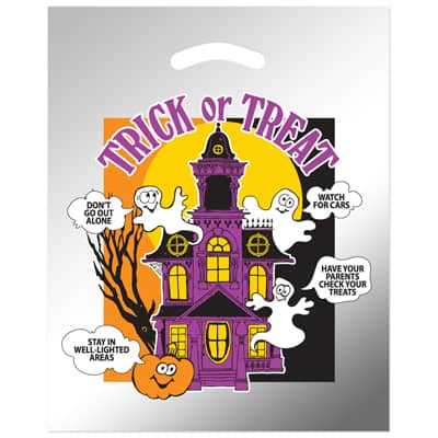 Reflective Haunted House Halloween Bag