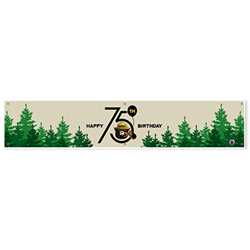 Smokey Bear 75th Vinyl Banner  - 12" x 60" firefighting, fire safety product, fire prevention, smokey, smokey bear, vinyl banner, vinyl, smokey banner, indoor use, outdoor use, durable, visible, stock