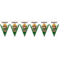 Smokey Bear All-Weather Pennant Banner firefighting, fire safety product, fire prevention, smokey, smokey bear, pennant banners, banner, all-weather banner, pennant, grommets, stock