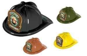 Smokey Bear Fire Safety Club Fire Hat firefighting, fire safety product, fire prevention, smokey, smokey bear, plastic fire hat, plastic, fire safety club, hats, bear, fire hat, stock, Smokey Bear fire hat, fire safety club hat, kids firefighter hat, wildfire prevention giveaway, fire department promotional items, EMS community outreach, police event giveaways, children’s fire helmet, public education materials