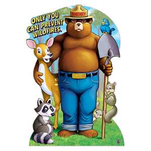 Smokey Bear & Friends Stand-Out fire prevention, smokey bear, stand-out, smokey, photo prop, cut out, wildfires