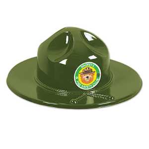 Smokey's Fire Safety Club Ranger Hat firefighting, fire safety product, fire prevention, smokey, smokey bear,plastic hat, trooper hat, stock, smokey hat, kids hat, kids, hat, trooper