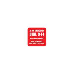 Square Custom Telephone Sticker 