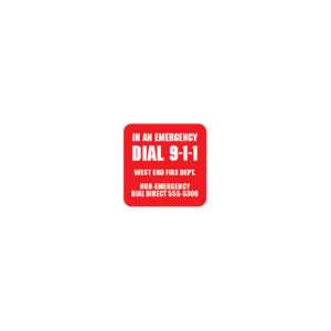 Square Custom Telephone Sticker 