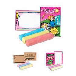 Stock 3 Pack of Jumbo Chalk 3 Pack Jumbo Chalk, sidewalk chalk giveaway, public safety event giveaways, fire department community outreach items, police department handouts, EMS event giveaways, non-toxic jumbo chalk, kids chalk for parades, community engagement promotional items, outdoor safety event supplies.