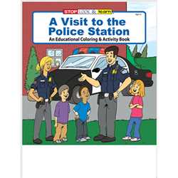Stock Coloring Book - A Visit to the Police Station 