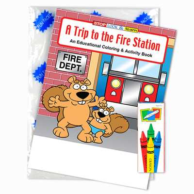 Stock Coloring Book Fun Pack - A Trip to the Fire Station