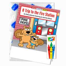 Stock Coloring Book Fun Pack - A Trip to the Fire Station firefighting, fire safety product, fire prevention product, firefighting coloring book, firefighting activity book, fire safety coloring book, fire safety activity book, fire prevention coloring book, fire prevention activity book