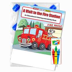 Stock Coloring Book Fun Pack - A Visit to the Fire Station firefighting, fire safety product, fire prevention product, firefighting coloring book, firefighting activity book, fire safety coloring book, fire safety activity book, fire prevention coloring book, fire prevention activity book