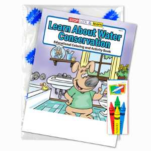 Stock Coloring Book Fun Pack -Learn About Water Conservation 