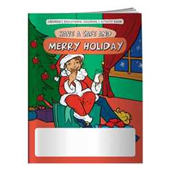 Stock Coloring Book - Have A Safe And Merry Holiday Merry, Christmas, Holiday, children, educational, coloring, activity, book, safety