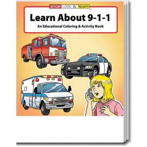 Stock Coloring Book - Learn About 9-1-1 