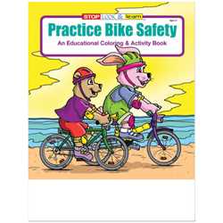 Stock Coloring Book - Practice Bike Safety 