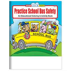 Stock Coloring Book - Practice School Bus Safety Bus safety, coloring books, activity books
