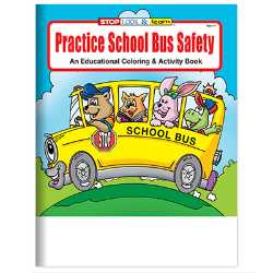 Stock Coloring Book - Practice School Bus Safety Bus safety, coloring books, activity books