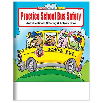 Stock Coloring Book - Practice School Bus Safety