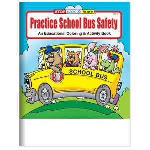 Stock Coloring Book - Practice School Bus Safety Bus safety, coloring books, activity books