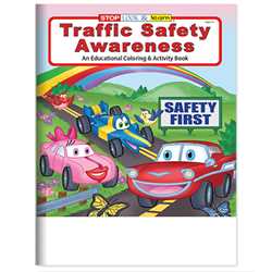 Stock Coloring Book - Traffic Safety Awareness Bus safety, coloring books, activity books