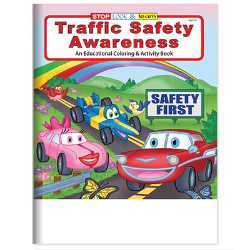 Stock Coloring Book - Traffic Safety Awareness Bus safety, coloring books, activity books