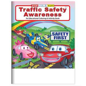 Stock Coloring Book - Traffic Safety Awareness Bus safety, coloring books, activity books